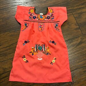 Vintage J.R. Palacios size 2 Made in Mexico Embroidered Traditional Girl's Dress